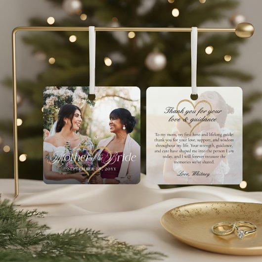 Elegante Mutter des Bride Foto Memory Keepake Ornament Aus Metall