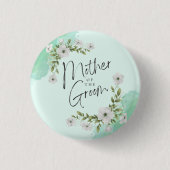 Elegante Mutter des Groom-Brautparty Button (Vorderseite)