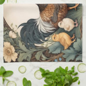 Elegante Mutter Hen mit Hühnern Geschirrtuch (Gefaltet)