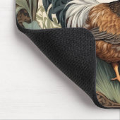 Elegante Mutter Hen mit Hühnern Mousepad (Ecke)