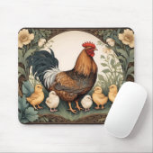 Elegante Mutter Hen mit Hühnern Mousepad (Mit Mouse)
