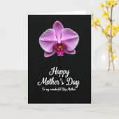 Elegante Mütter Orchideenblüten Karte (Gelbe Blume)