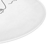 Elegante Mutter: schwangere Frauen Linie Kunst Schneidebrett (Ecke)