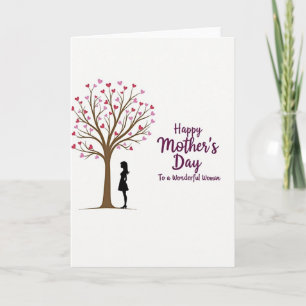 Elegante Mutter Silhouette Karte