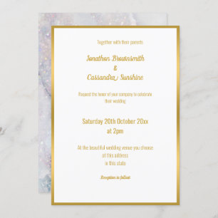 ELEGANTE MUTTER VON PEARL MARBLE WEDD EINLADUNG