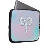 Elegante Mutter von Pearl Style Aries Zodiac Symbo Laptopschutzhülle (Vorne Rechts)