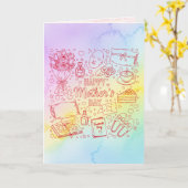 Elegante Muttertags-Kunst Karte (Gelbe Blume)