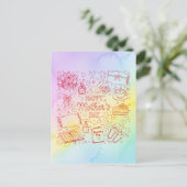 Elegante Muttertags-Kunst Postkarte (Stehend Vorderseite)