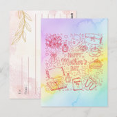 Elegante Muttertags-Kunst Postkarte (Vorne/Hinten)