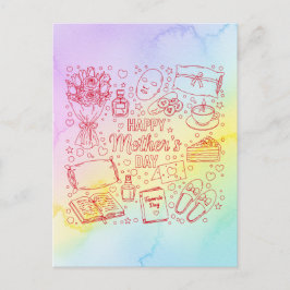 Elegante Muttertags-Kunst Postkarte