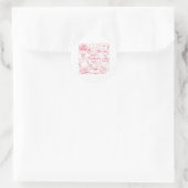 Elegante Muttertags-Kunst Runder Aufkleber (Tasche)