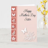 Elegante Muttertags-Papierkunstkarte Karte (Gelbe Blume)