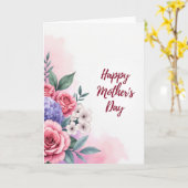 Elegante Muttertags-Skript-Liebeskarte Karte (Gelbe Blume)