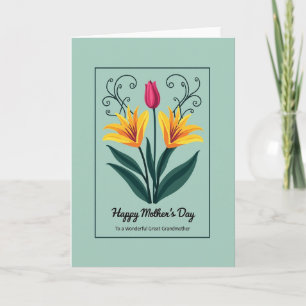 Elegante Muttertags-Swirls-Karte Karte