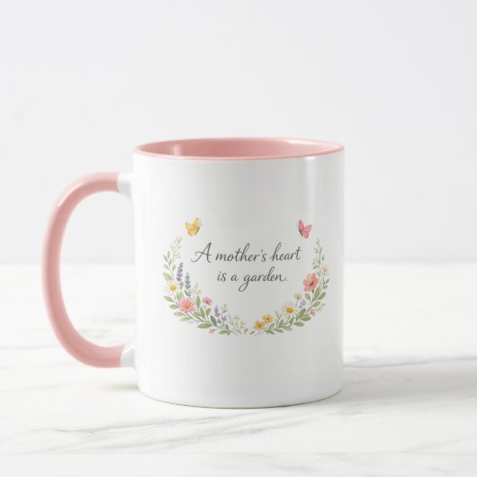 Elegante Muttertagsblumen  Tasse (Links)