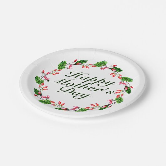 Elegante Muttertagsflorenschildkröte Pappteller (Schrägansicht)