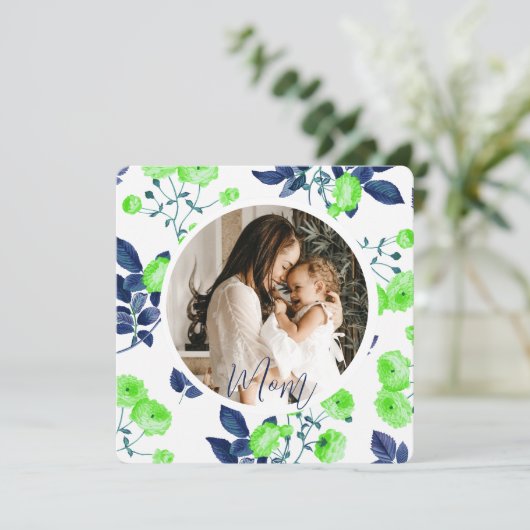 Elegante Muttertagskarte (Stehend Vorderseite)