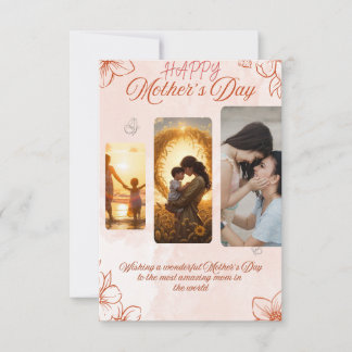 Elegante Muttertagskarte - Eine herzliche Hommage Karte