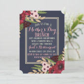 Elegante Muttertagskarte Einladung (Stehend Vorderseite)