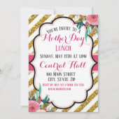 Elegante Muttertagskarte Einladung (Vorderseite)