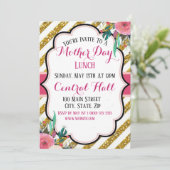 Elegante Muttertagskarte Einladung (Stehend Vorderseite)