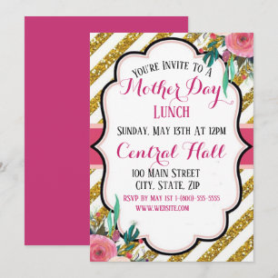 Elegante Muttertagskarte Einladung