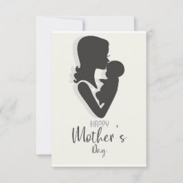 Elegante Muttertagskarte mit Brief im Rücken. RSVP Karte