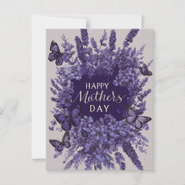 Elegante Muttertagskarte mit Lila Lavendel Postkarte