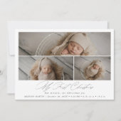 Elegante My First Christmas Baby Foto Ankündigung (Vorderseite)