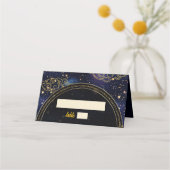 Elegante mystische Himmelshochzeit Platzkarte (Vorderseite)