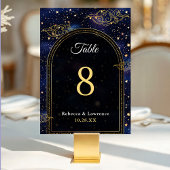 Elegante mystische Himmelshochzeit Tischnummer