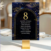 Elegante mystische Hochzeitssitze Tischnummer