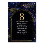 Elegante mystische Hochzeitssitze Tischnummer (Rückseite)