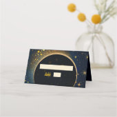 Elegante mystische Mondhochzeit Platzkarte (Vorderseite)