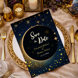 Elegante mystische Mondhochzeit Save The Date