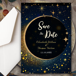 Elegante mystische Mondhochzeit Save The Date