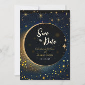 Elegante mystische Mondhochzeit Save The Date (Vorderseite)
