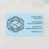 Elegante Mystische Rose Reben Kraft Visitenkarte (Rückseite)