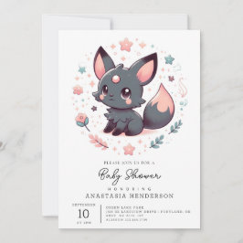 Elegante Mythical Fox Baby Shower Einladung
