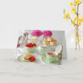 Elegante Nachmittagstee-Gruß-Karte Karte (Gelbe Blume)