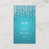 Elegante Nacht blenden Blau Visitenkarte (Rückseite)