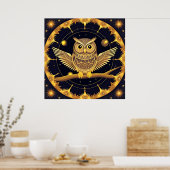 Elegante Nachtschwärmerei Poster (Küche)