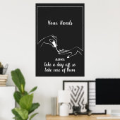 Elegante Nagelstudio-Wandkunst Poster (Heimbüro)