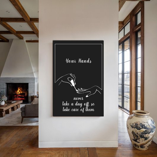 Elegante Nagelstudio-Wandkunst Poster