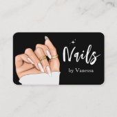Elegante Nail Artist Salon Qr Code Business Card Visitenkarte (Vorderseite)