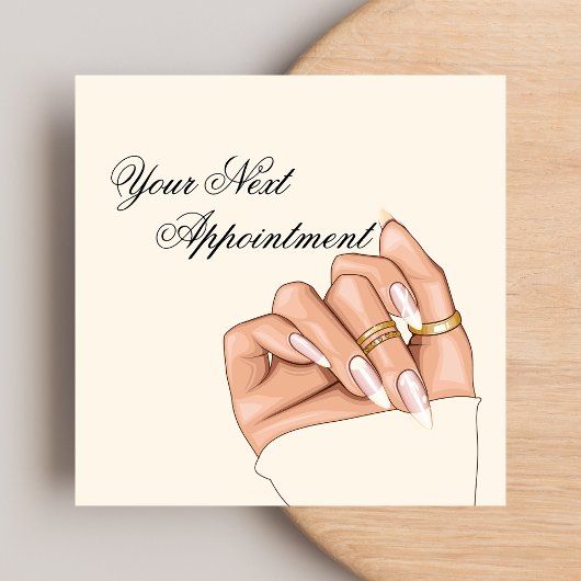 Elegante Nail Salon Manicurist Termin Karte