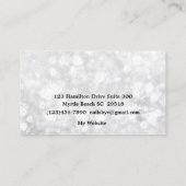 Elegante Nail Tech Marble Glitzer Business Card Visitenkarte (Rückseite)