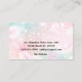 Elegante Nail Tech Pastels Glitzer Business Card Visitenkarte (Rückseite)