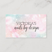 Elegante Nail Tech Pastels Glitzer Business Card Visitenkarte (Vorderseite)