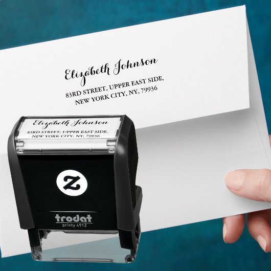 Elegante Name-Rücksendeadresse Design DIY erstelle Permastempel